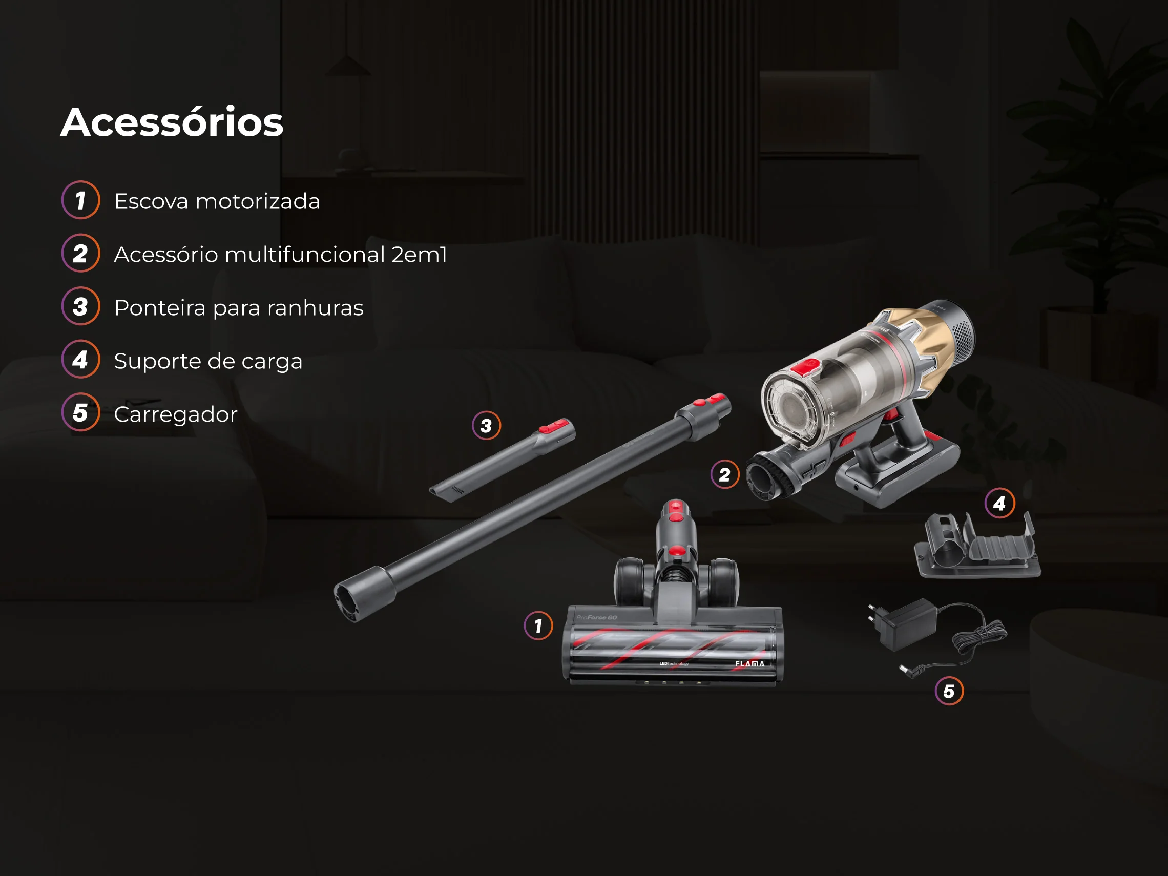 Aspirador Vertical ProForce 60 Sem Fios 1645FL - Image 6
