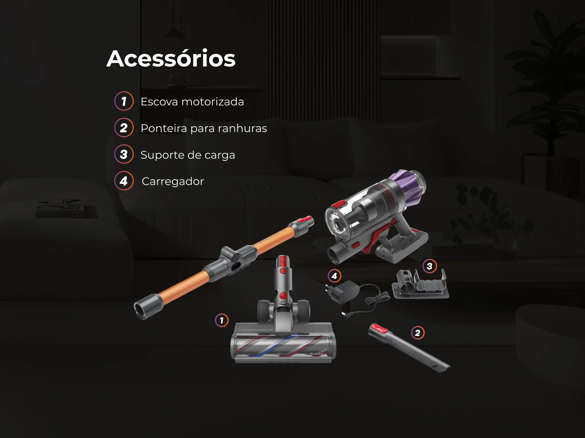 Aspirador Vertical Sem Fio ProExtreme Push&Clean 90 1651FL - Image 8