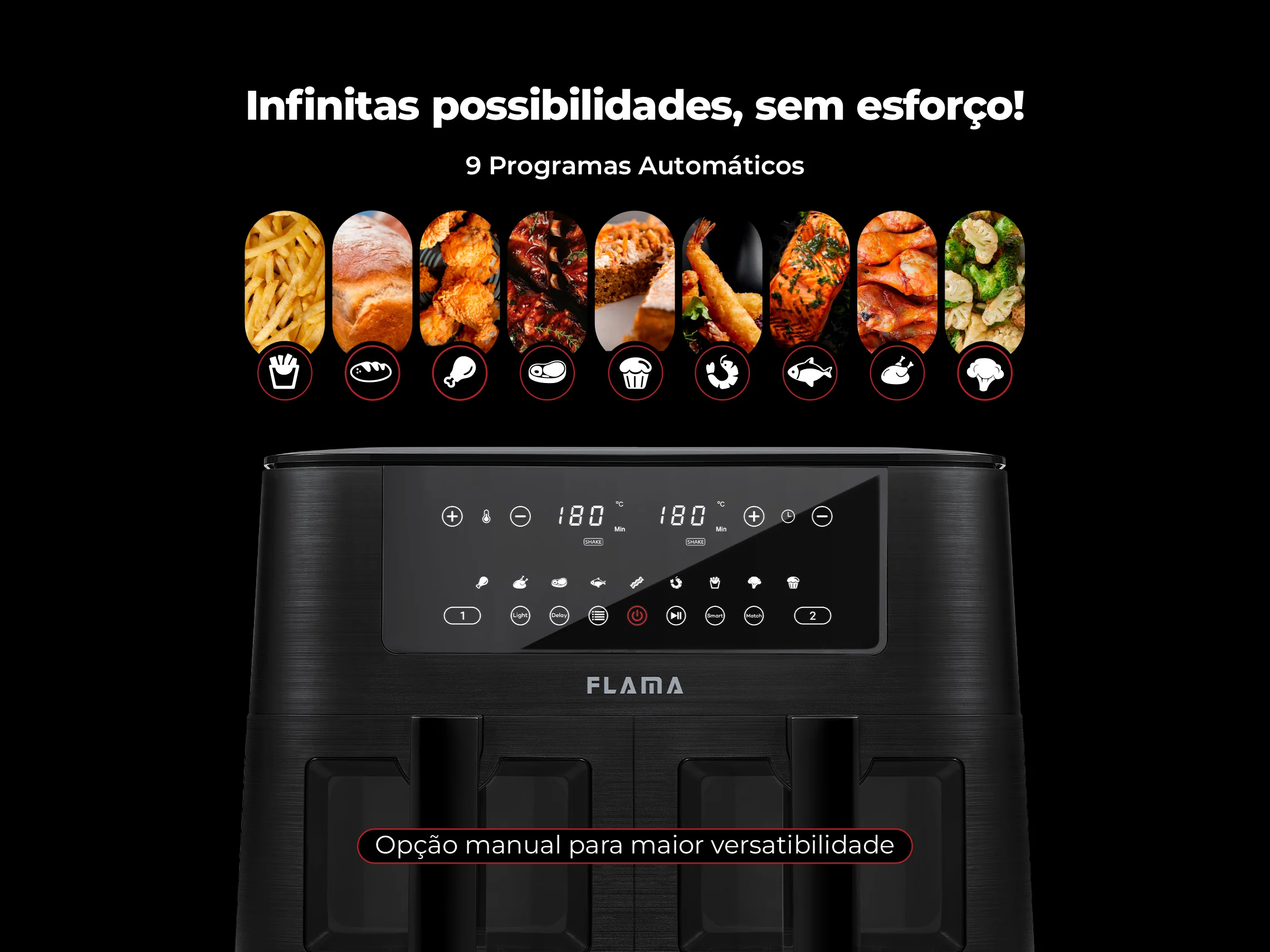 Fritadeira Sem Óleo Air Fryer 2 Gavetas 8L 698FL - Image 5