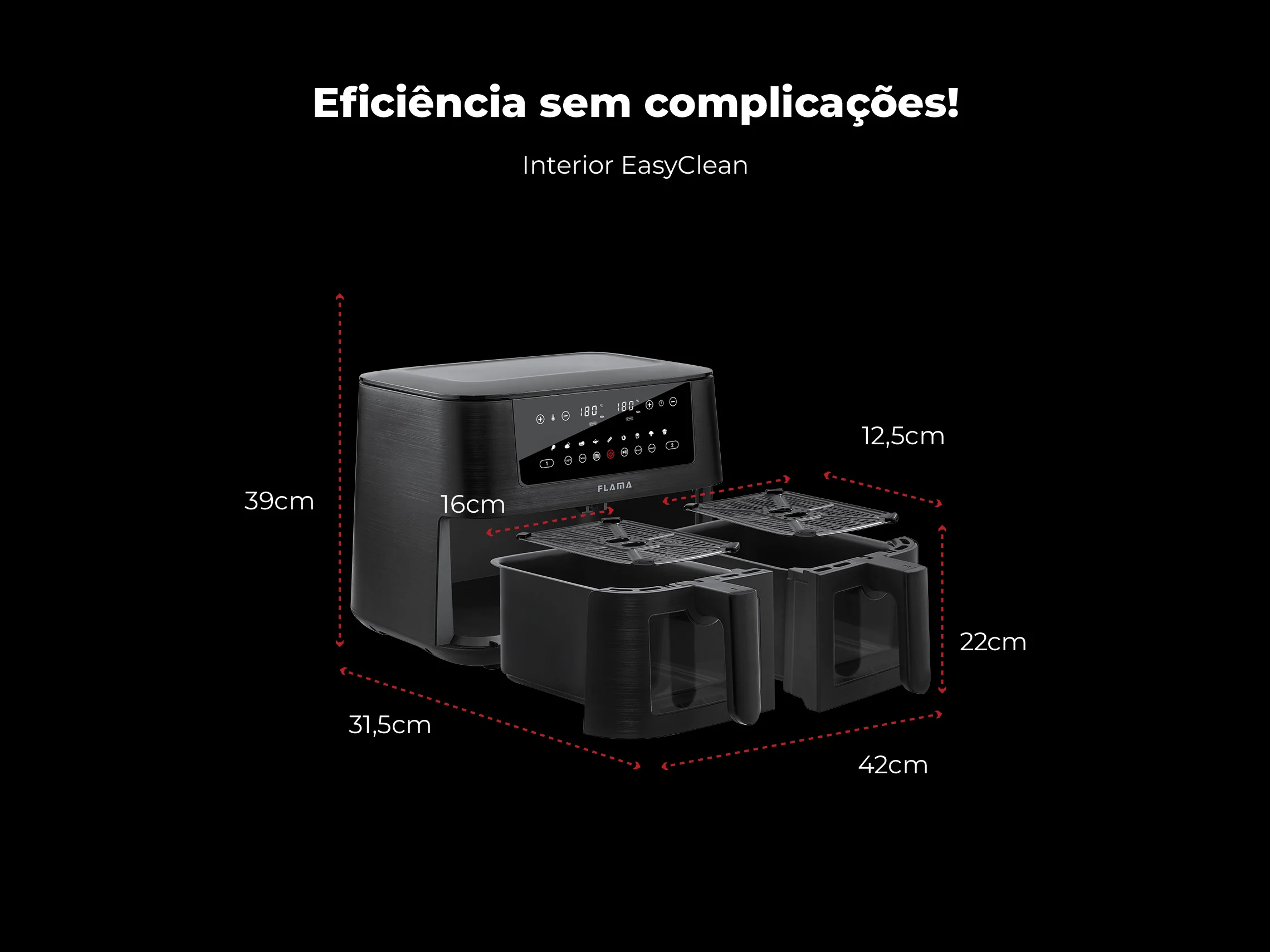 Fritadeira Sem Óleo Air Fryer 2 Gavetas 8L 698FL - Image 6