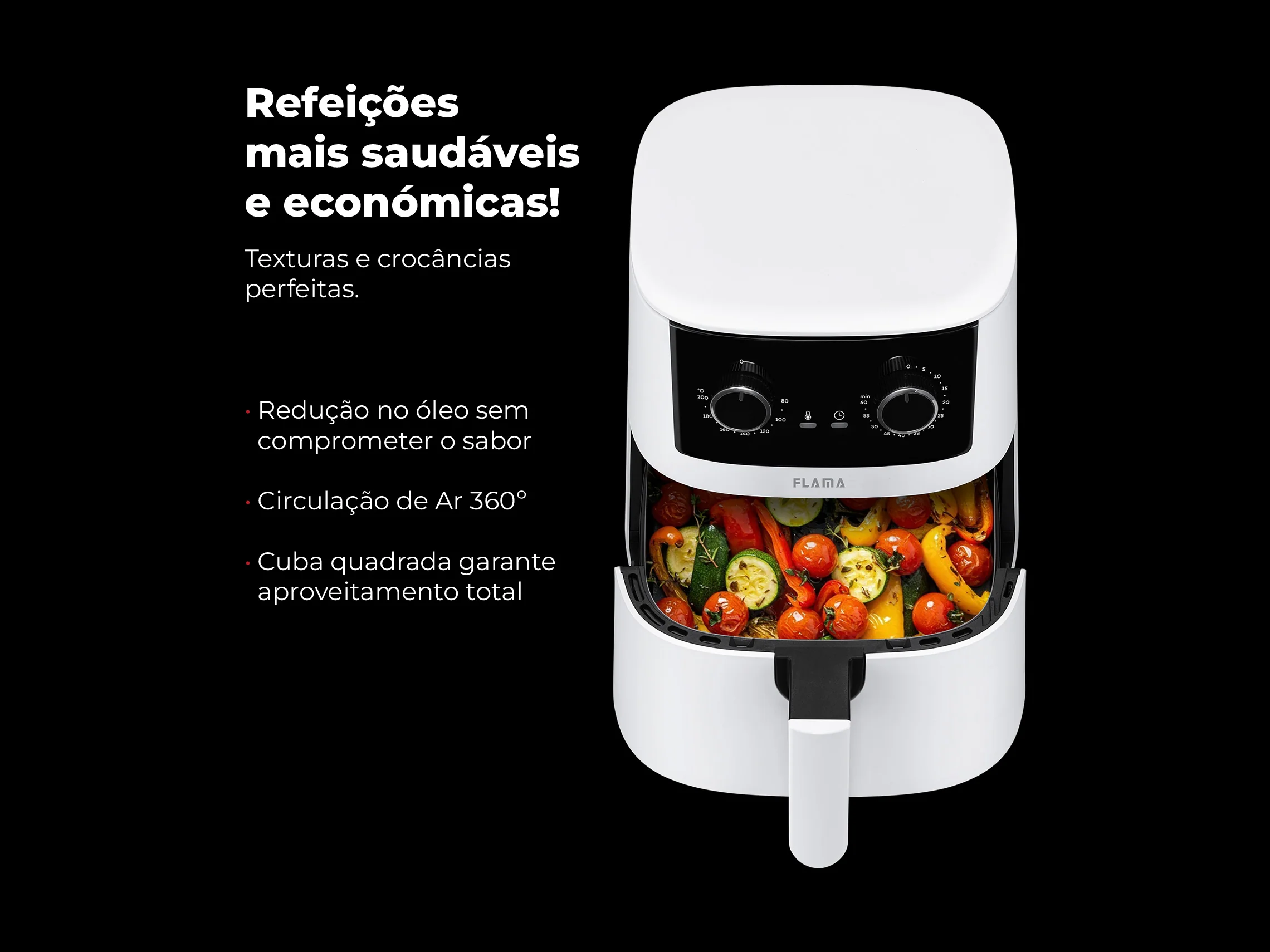 Fritadeira Sem Óleo Air Fryer 4.2L Branca 645FL - Image 4