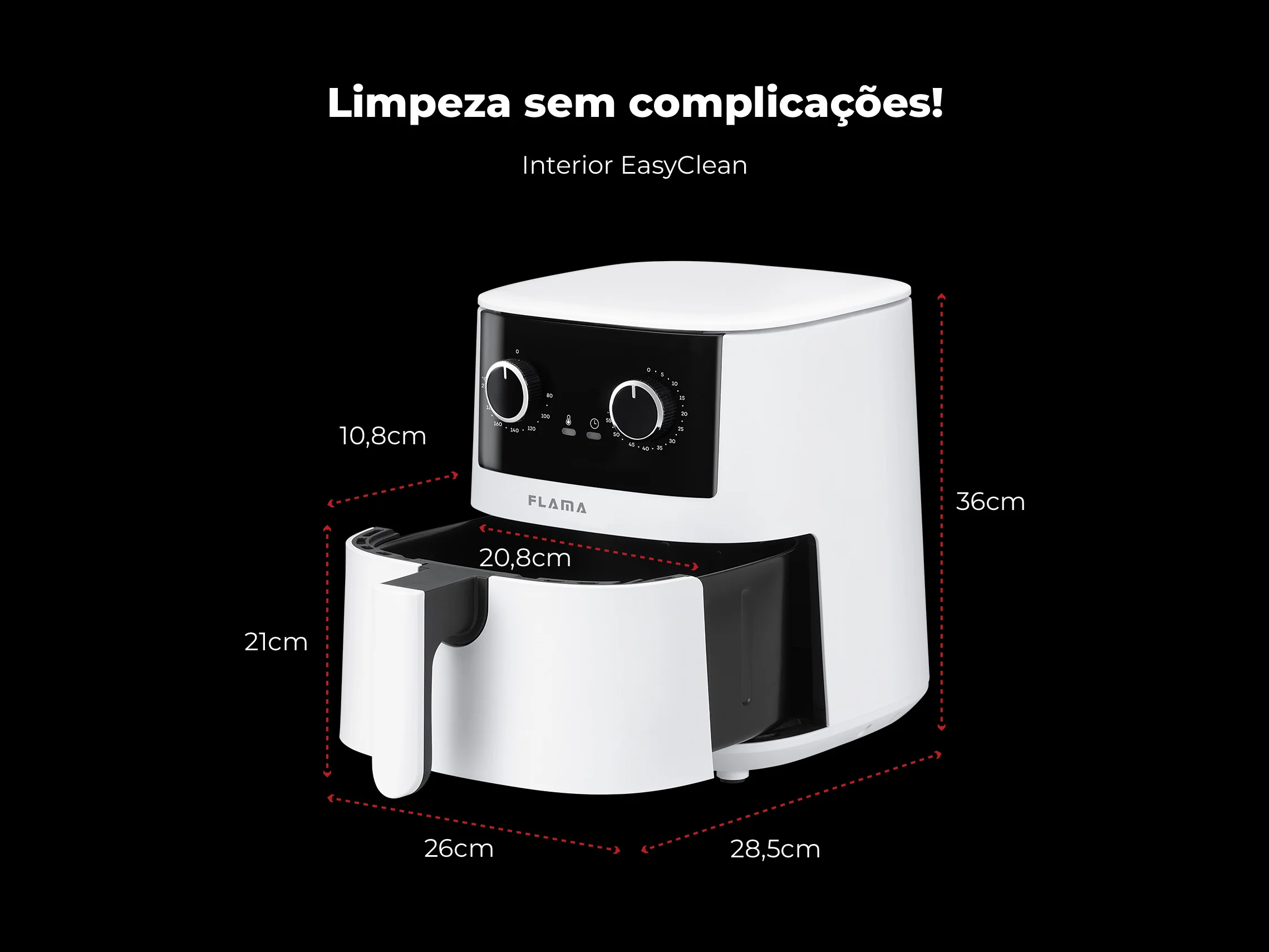 Fritadeira Sem Óleo Air Fryer 4.2L Branca 645FL - Image 5