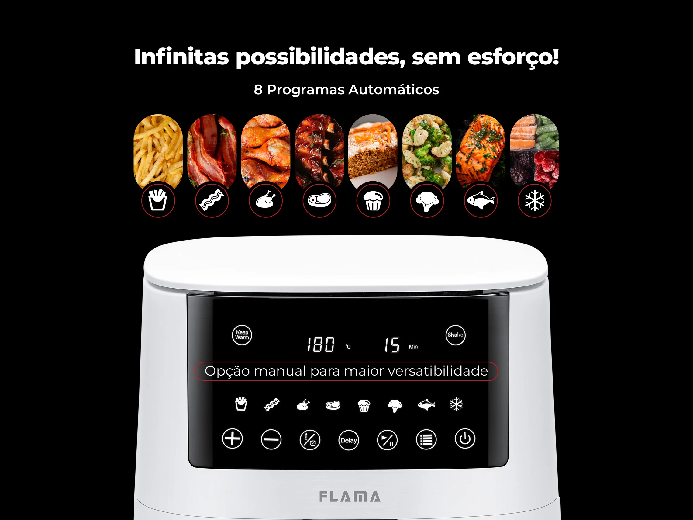 Fritadeira Sem Óleo Air Fryer 4.2L Branca 657FL - Image 3