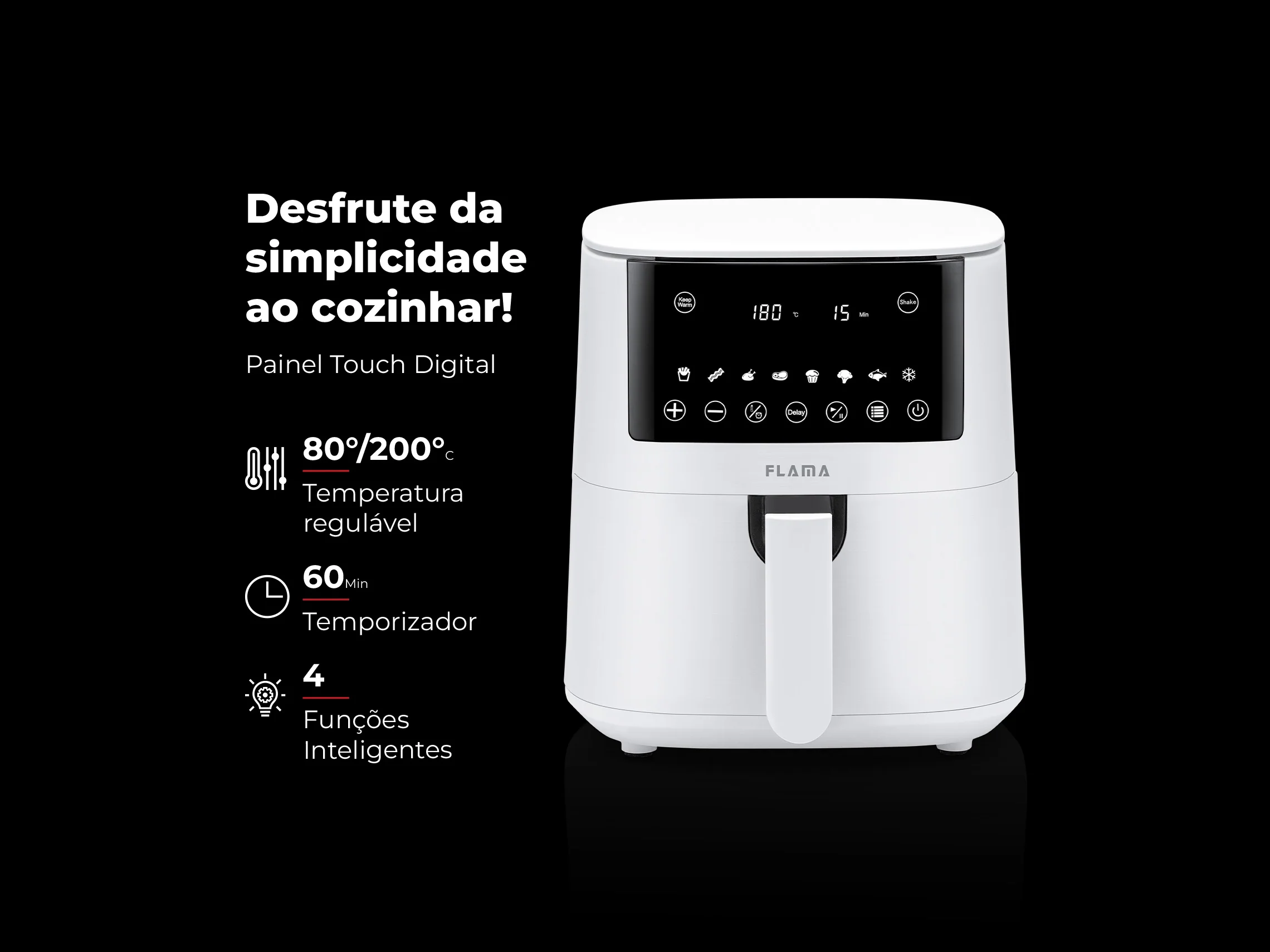 Fritadeira Sem Óleo Air Fryer 4.2L Branca 657FL - Image 4