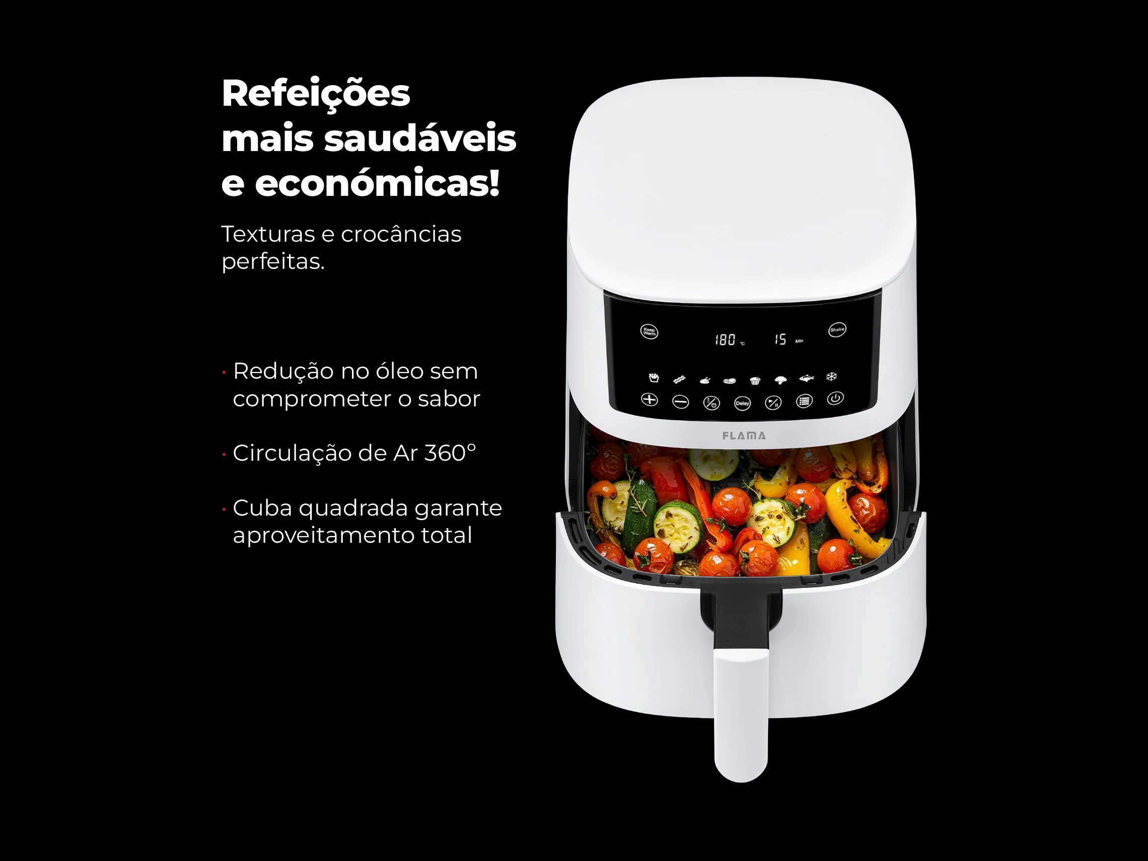 Fritadeira Sem Óleo Air Fryer 4.2L Branca 657FL - Image 5