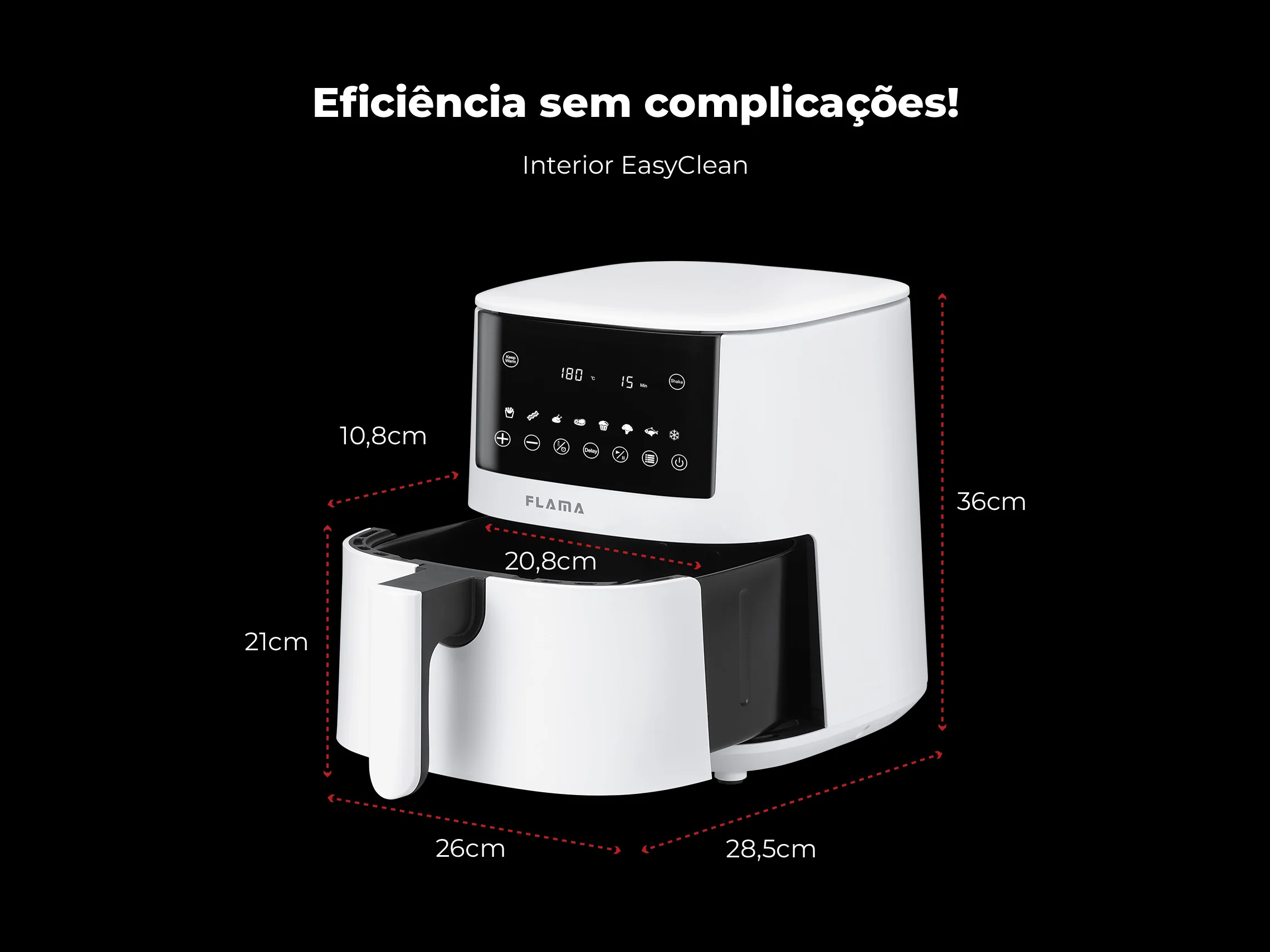 Fritadeira Sem Óleo Air Fryer 4.2L Branca 657FL - Image 6