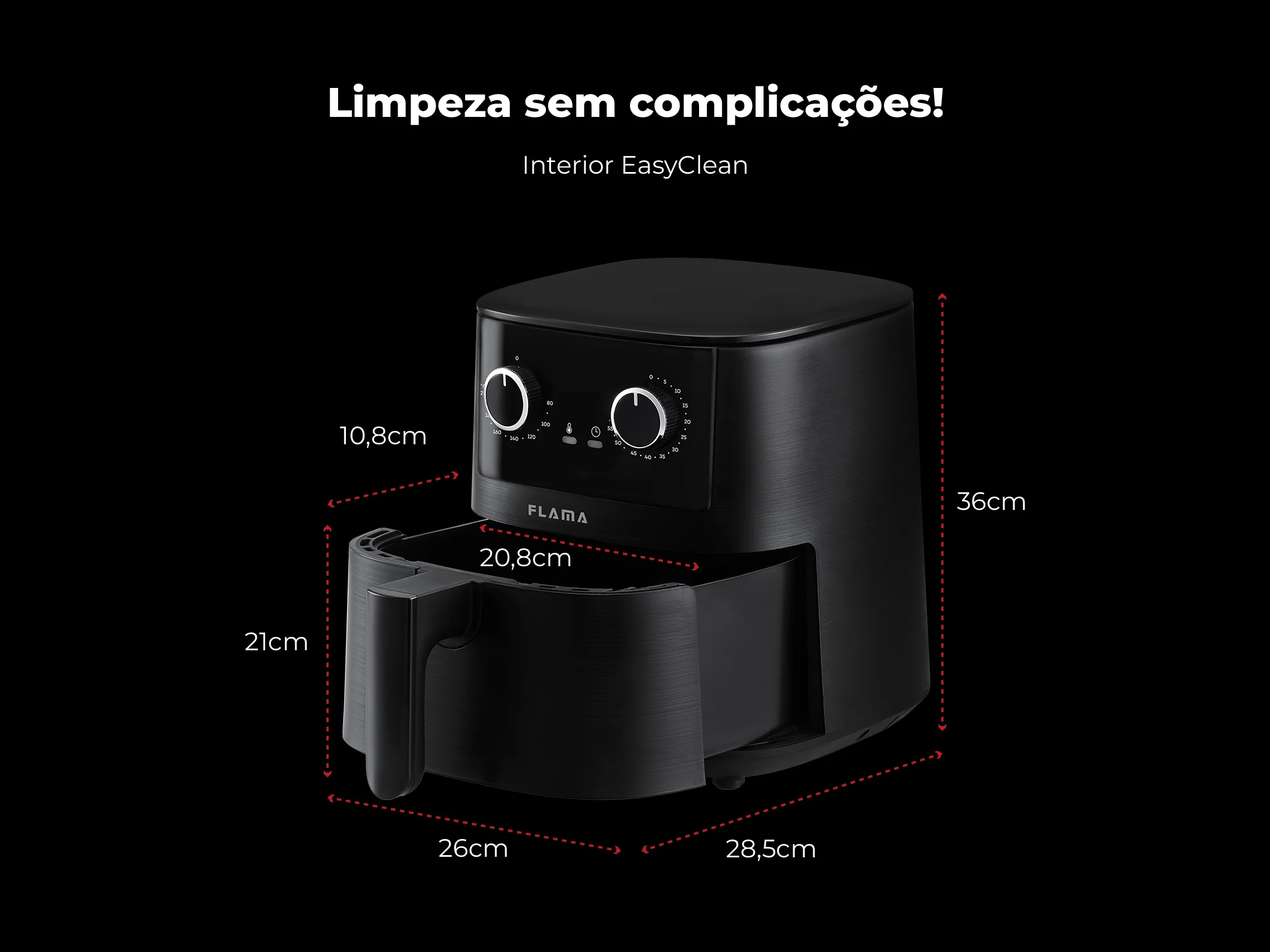Fritadeira Sem Óleo Air Fryer 4.2L Preta 646FL - Image 5