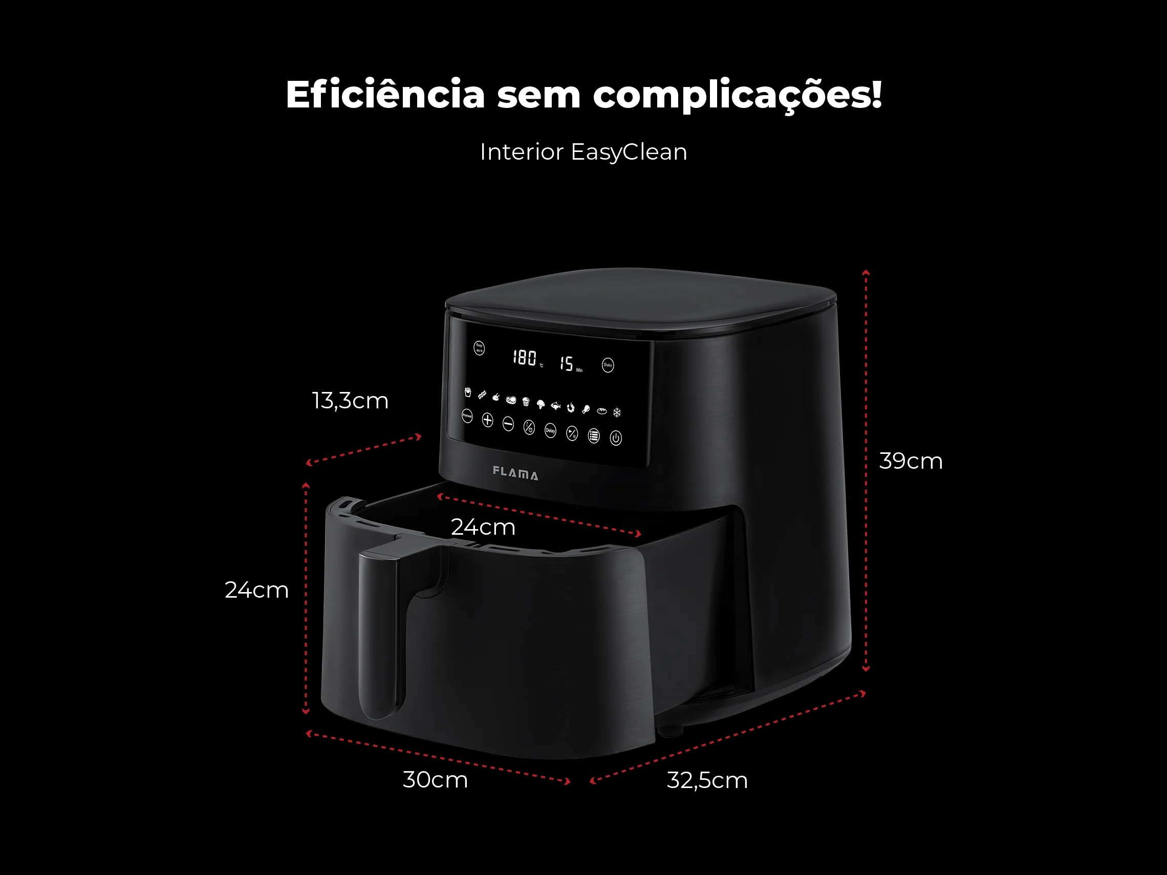 Fritadeira Sem Óleo Air Fryer 7L Preta 682FL - Image 6