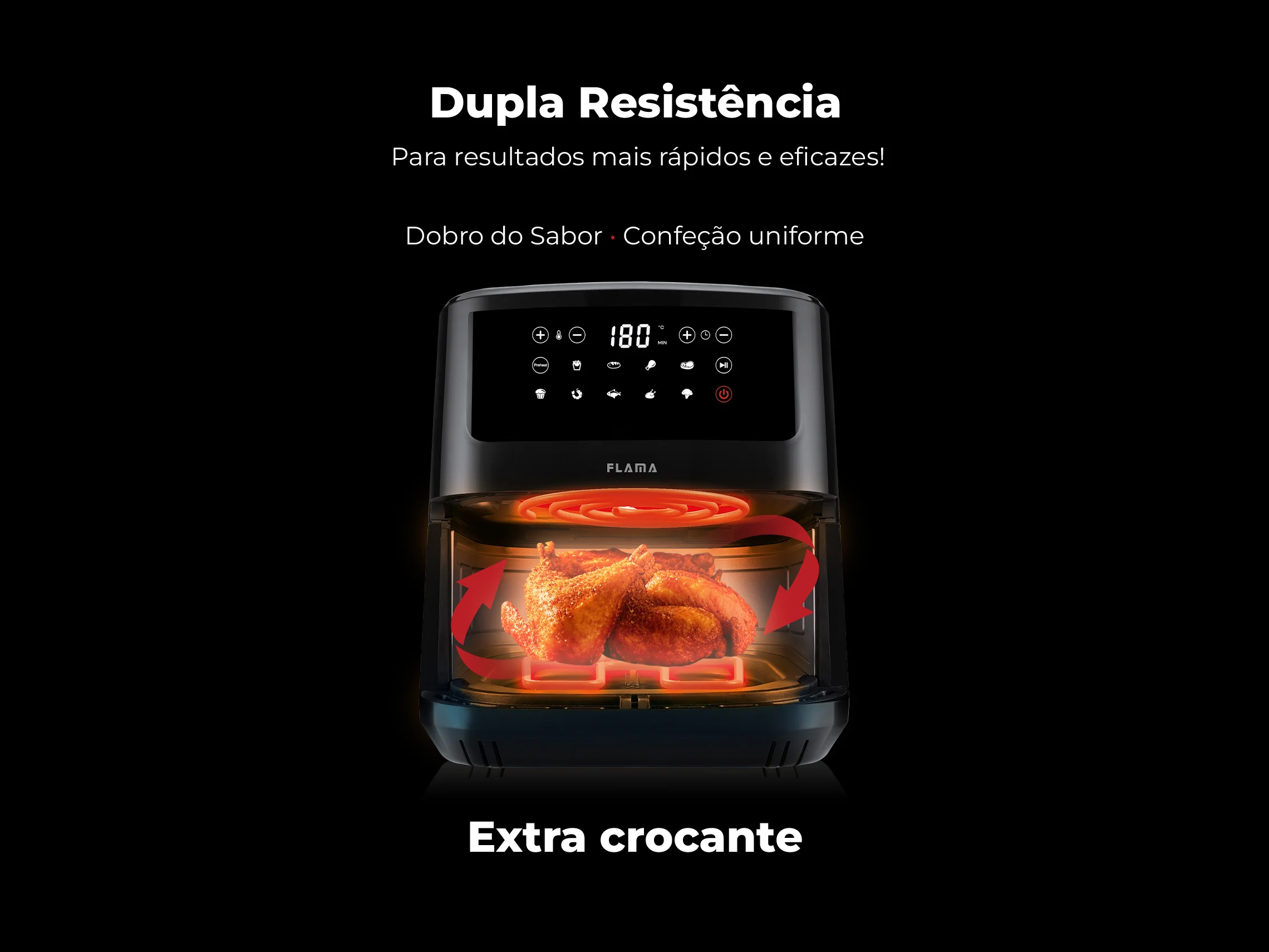 Fritadeira Sem Óleo Air Fryer Dupla Resistência 692FL - Image 3