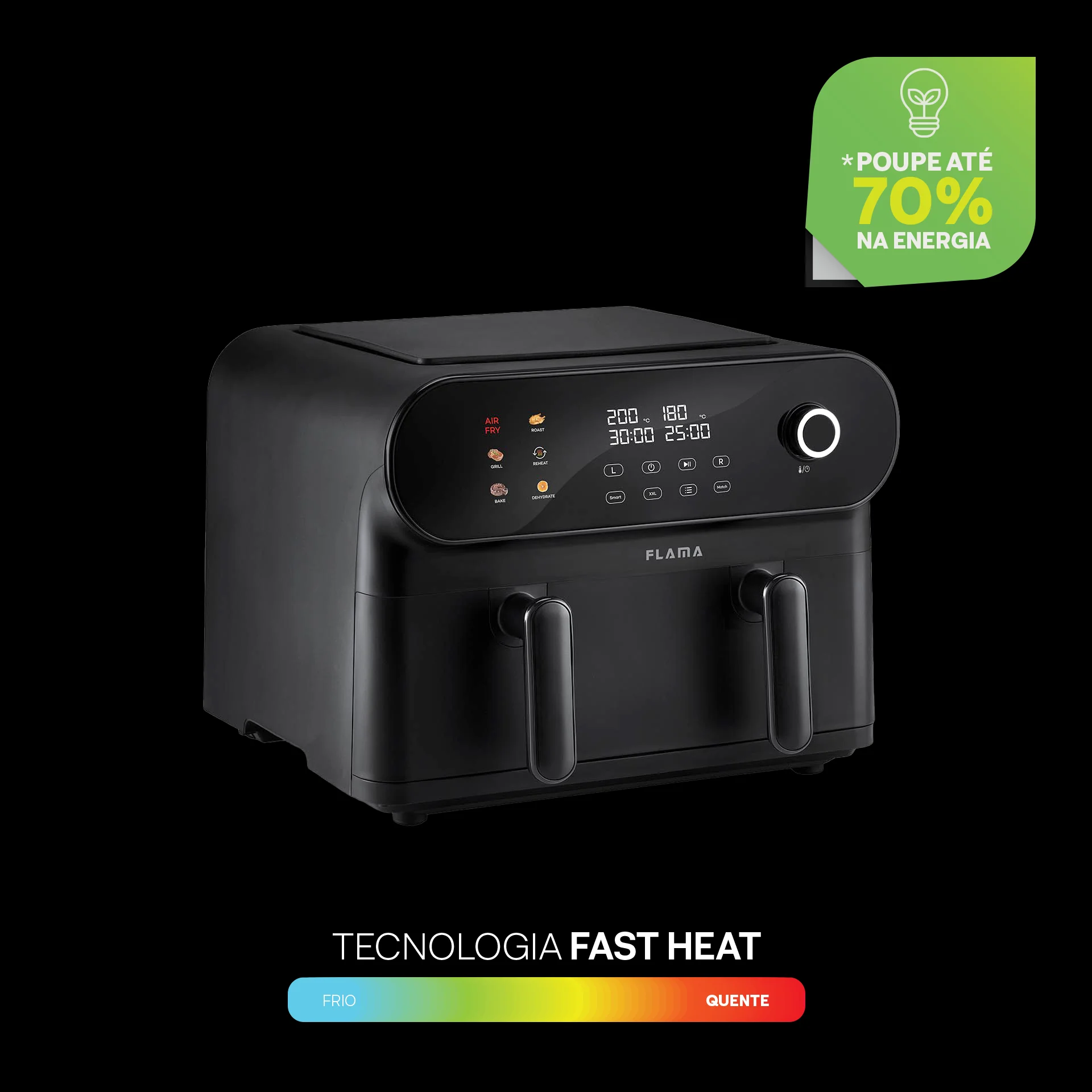 Fritadeira Sem Óleo Air Fryer Flex XXL SmartPro 11L 675FL - Image 2