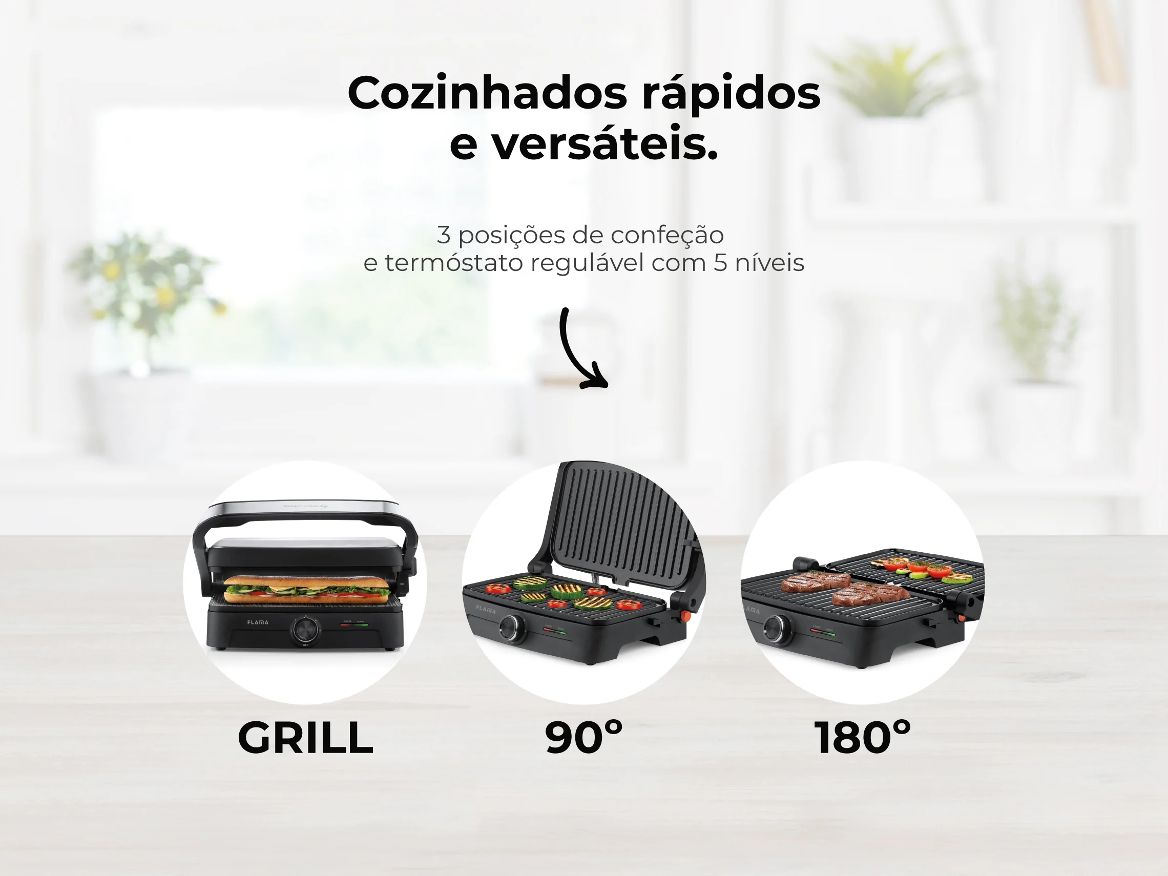 Grelhador Elétrico de Placas Inox HEATEASY 1500W 4422FL - Image 3
