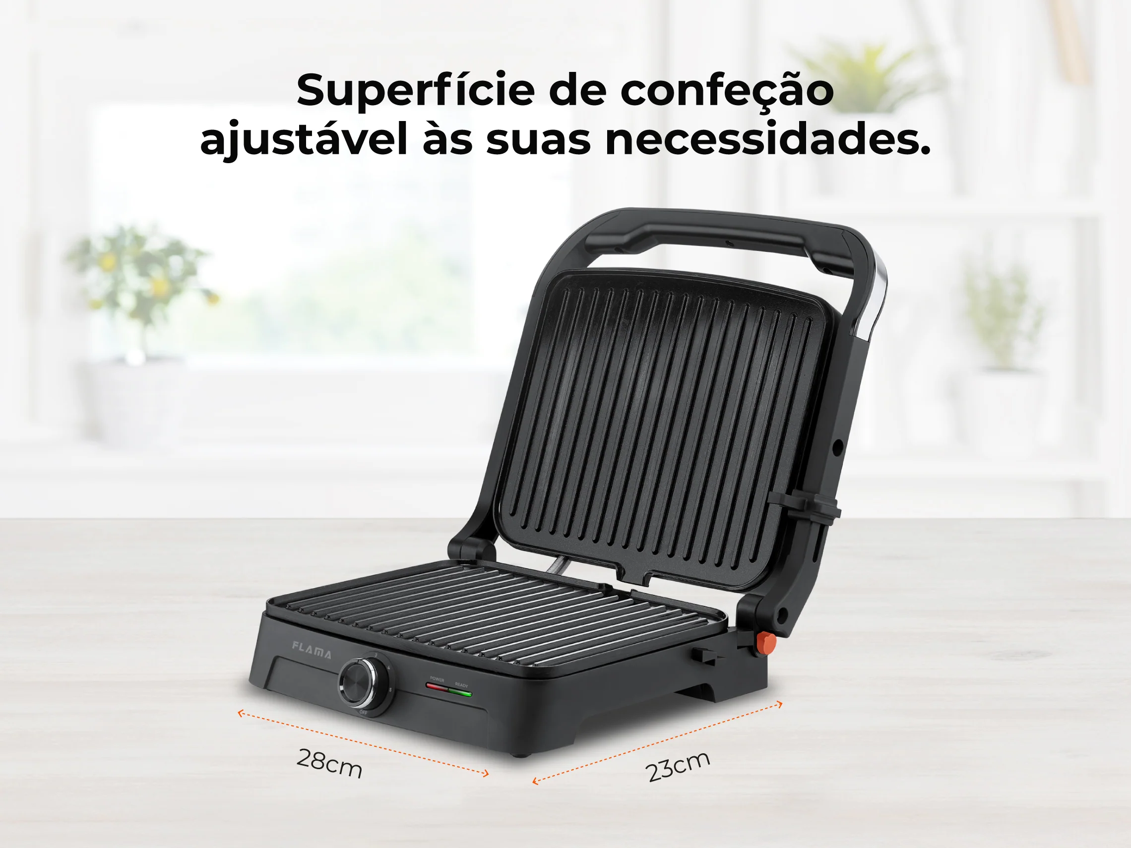 Grelhador Elétrico de Placas Inox HEATPRO 2000W 4522FL - Image 5