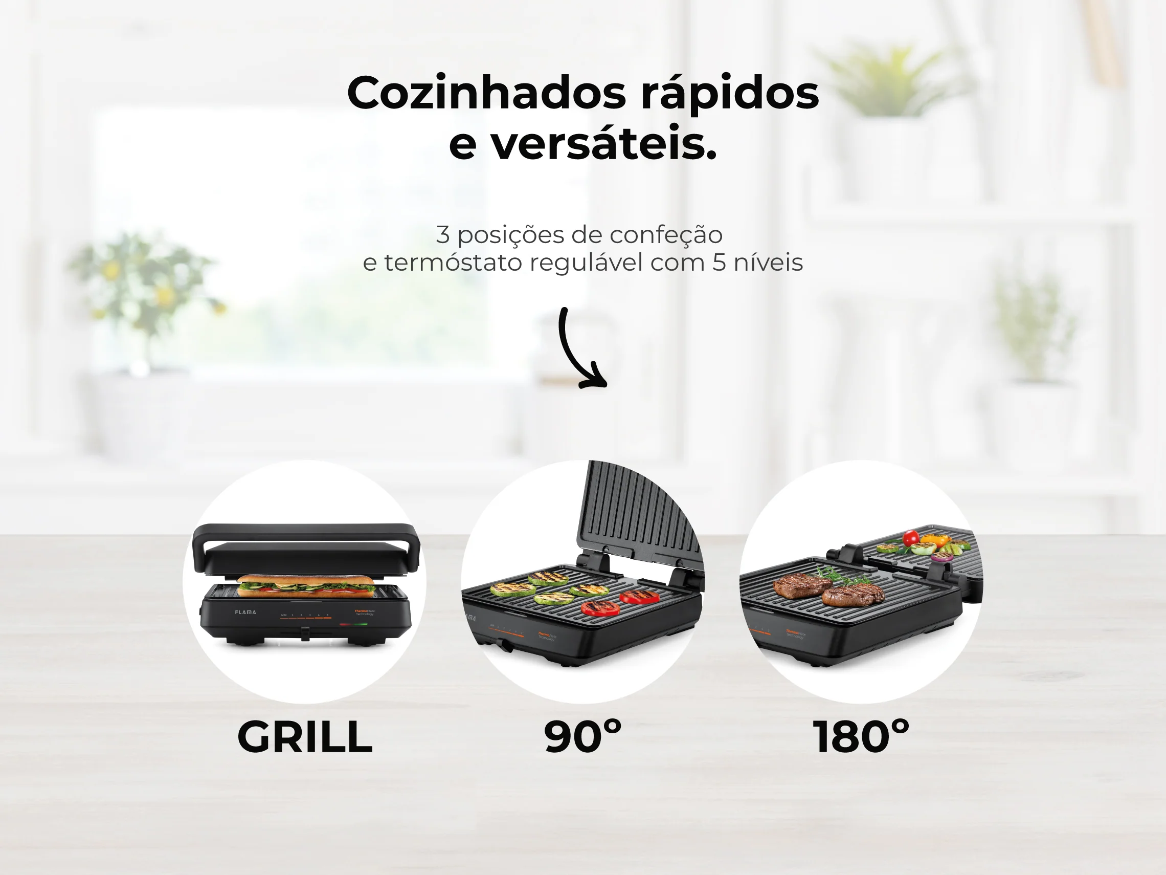 Grelhador Elétrico de Placas SlideControl HeatPro 2000W 4586FL - Image 3