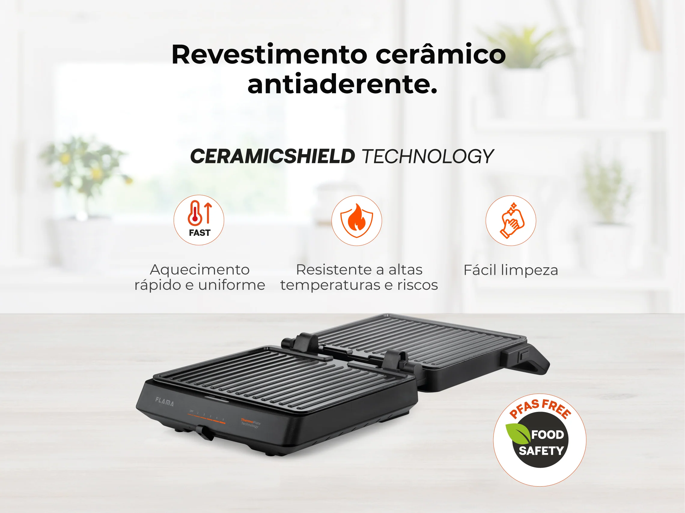 Grelhador Elétrico de Placas SlideControl HeatPro 2000W 4586FL - Image 4