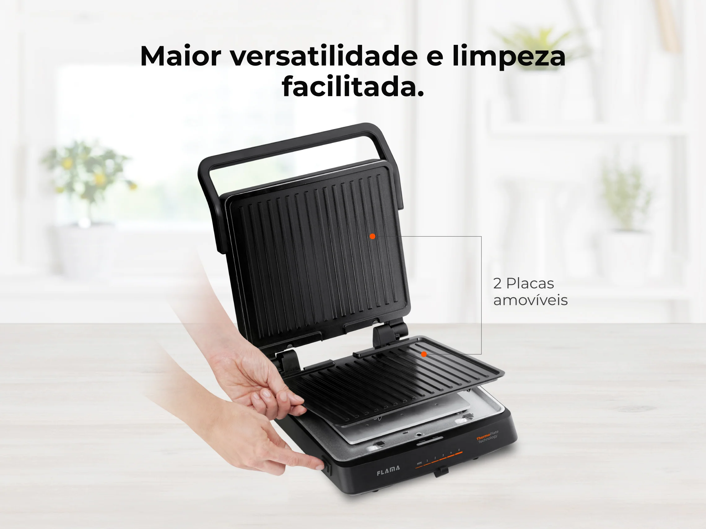 Grelhador Elétrico de Placas SlideControl HeatPro 2000W 4586FL - Image 6