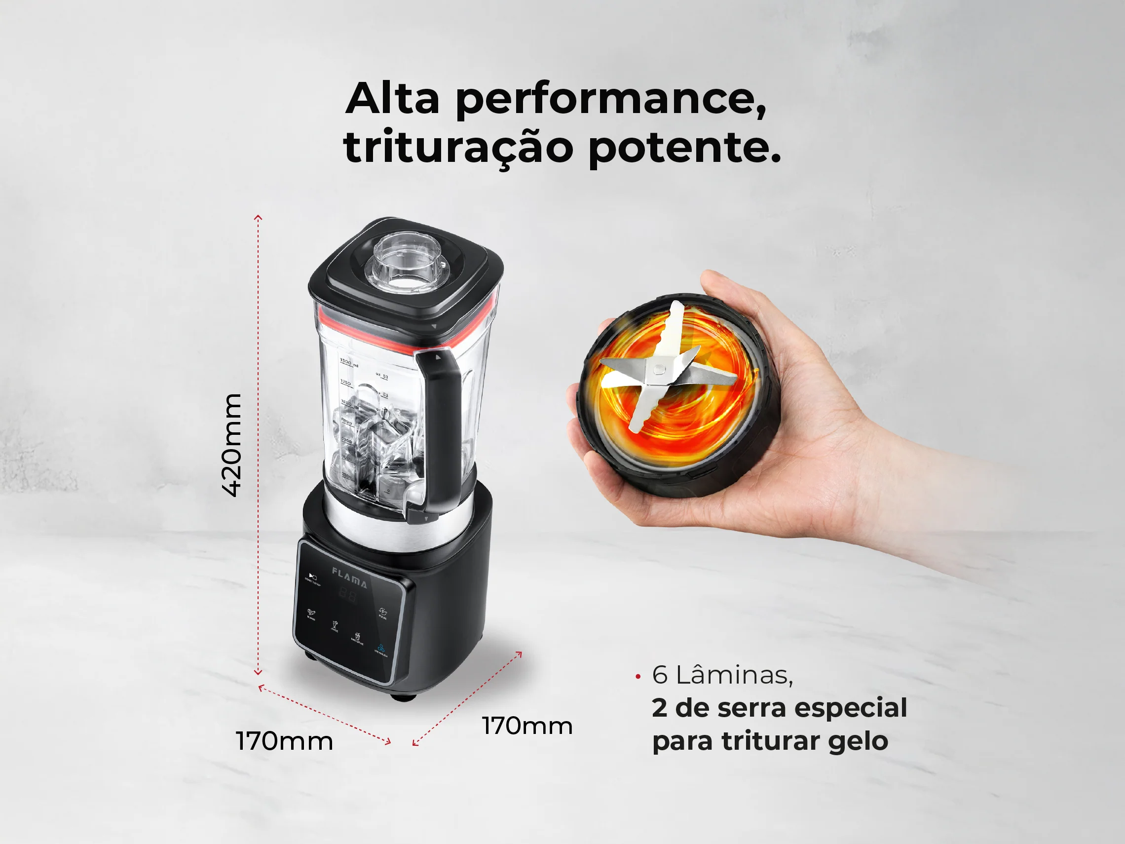 Liquidificadora Digital 1500W Com Copo Tritan 2253FL - Image 4