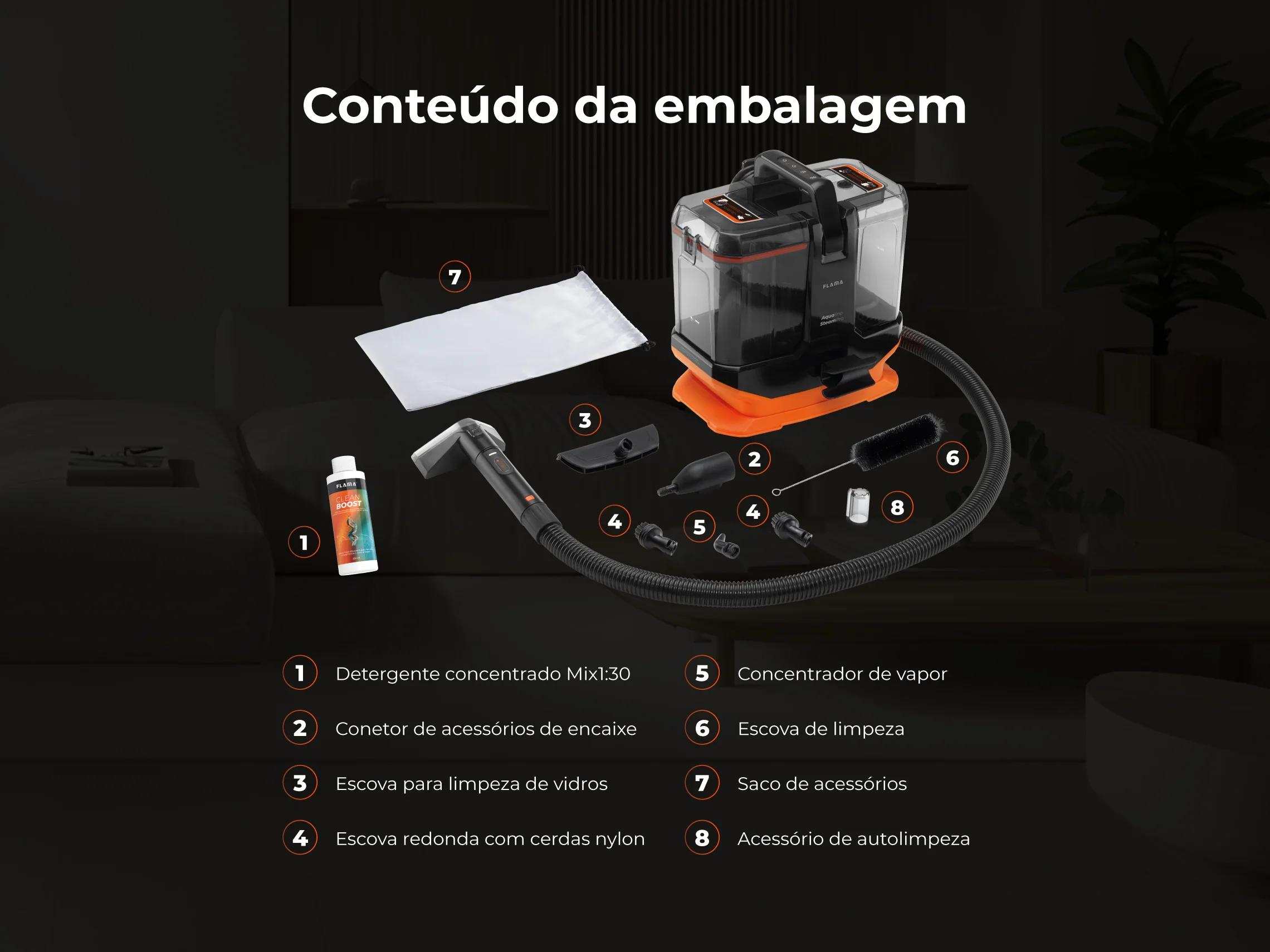 Máquina de Limpeza Aqualine SteamPro 1696FL - Image 10
