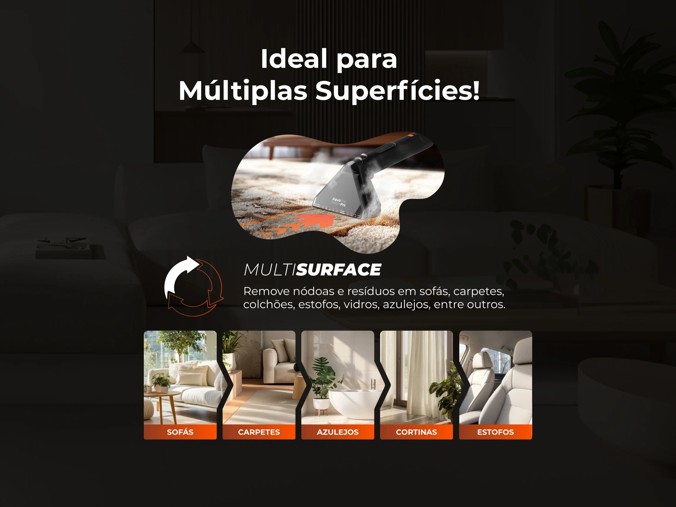 Máquina de Limpeza Aqualine SteamPro 1696FL - Image 3