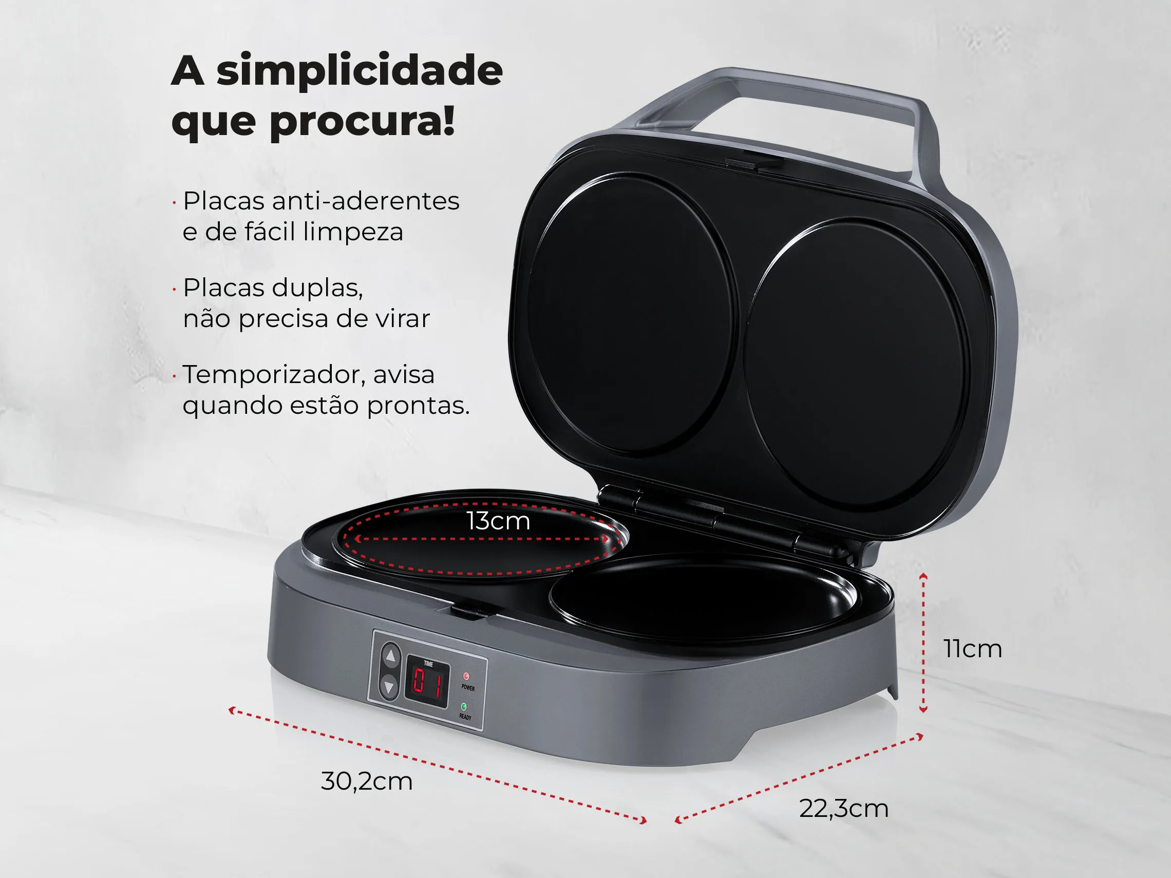 Máquina de Panquecas 2 Cavidades 4902FL - Image 3