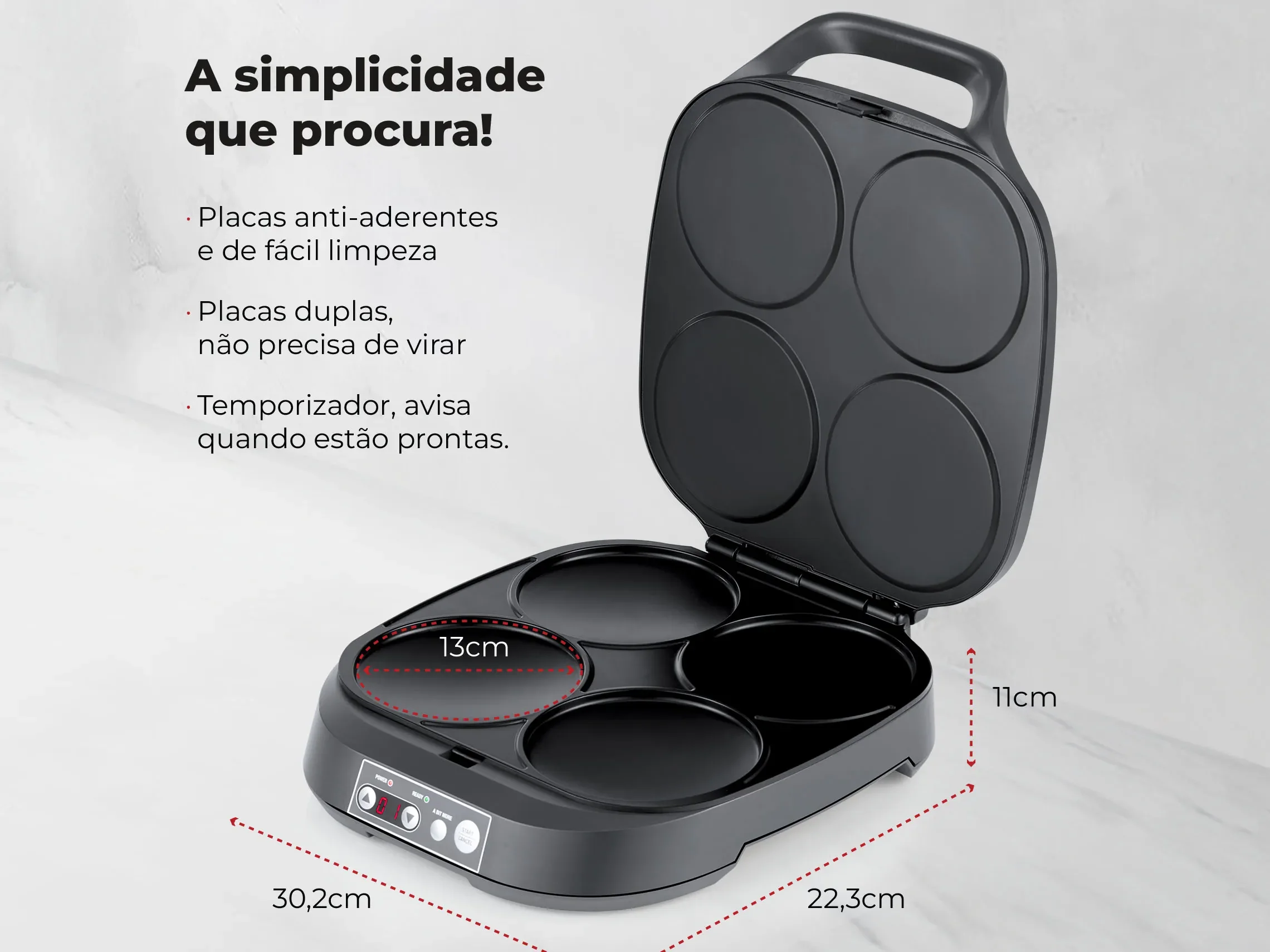 Máquina de Panquecas 4 Cavidades 4906FL - Image 3