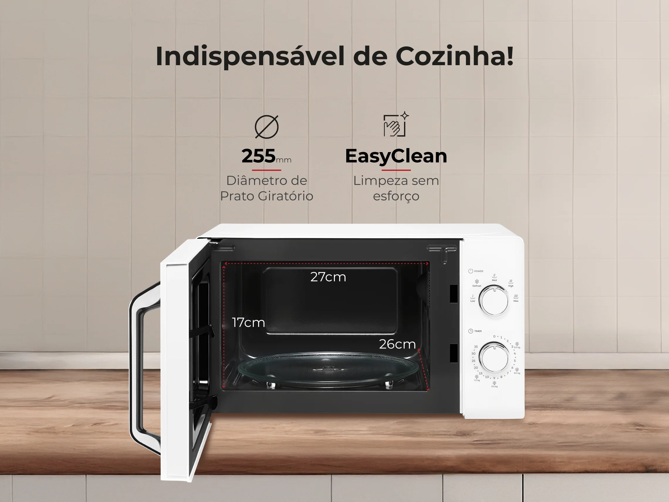 Micro-ondas 20L Branco 1808FL - Image 5
