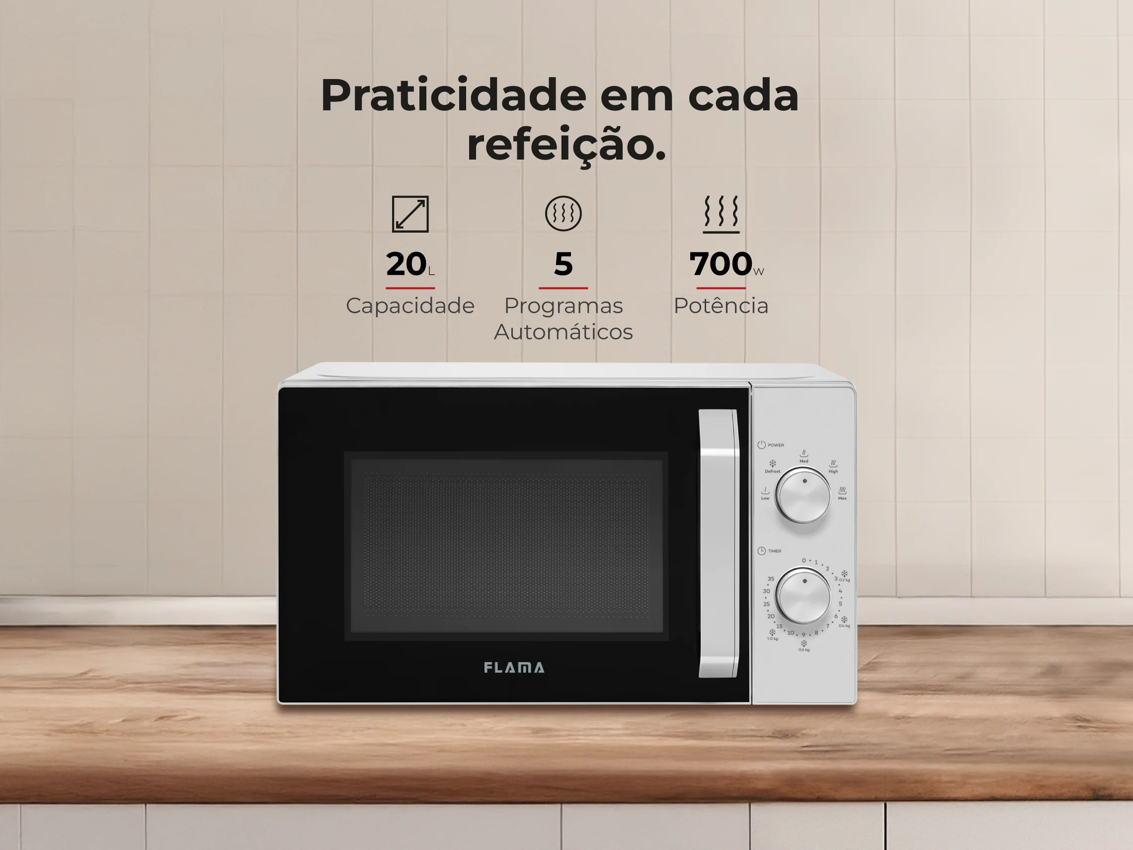 Micro-ondas 20L Cinza 1809FL - Image 2