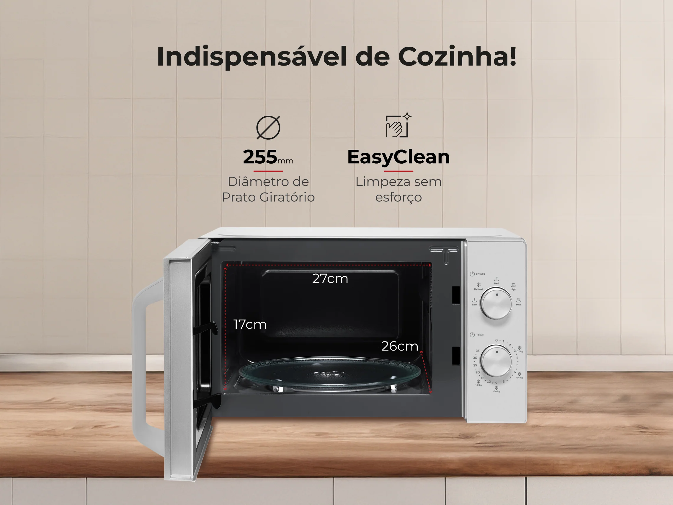 Micro-ondas 20L Cinza 1809FL - Image 5