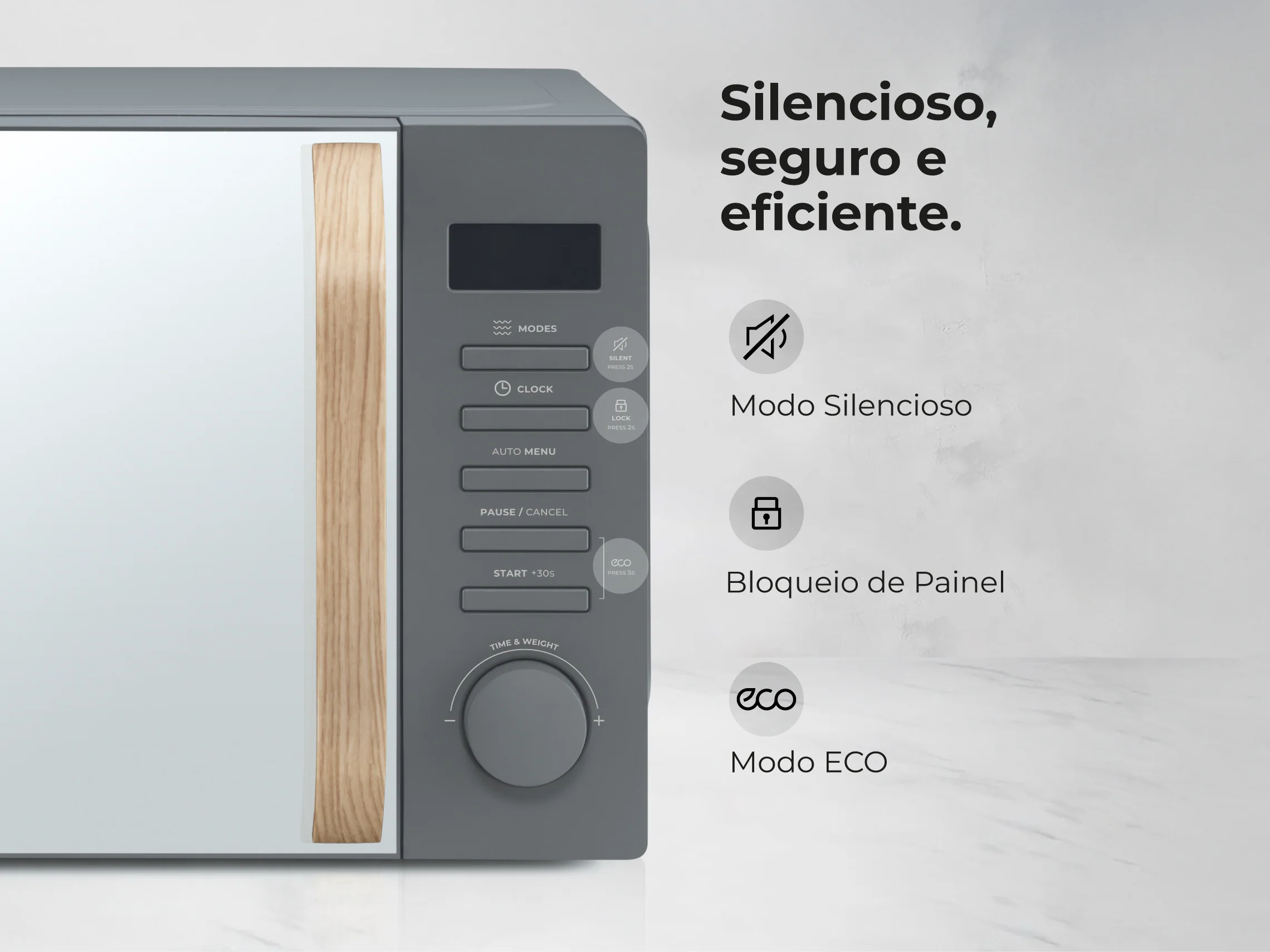 Micro-ondas 20L Digital Cinza 1842FL - Image 3