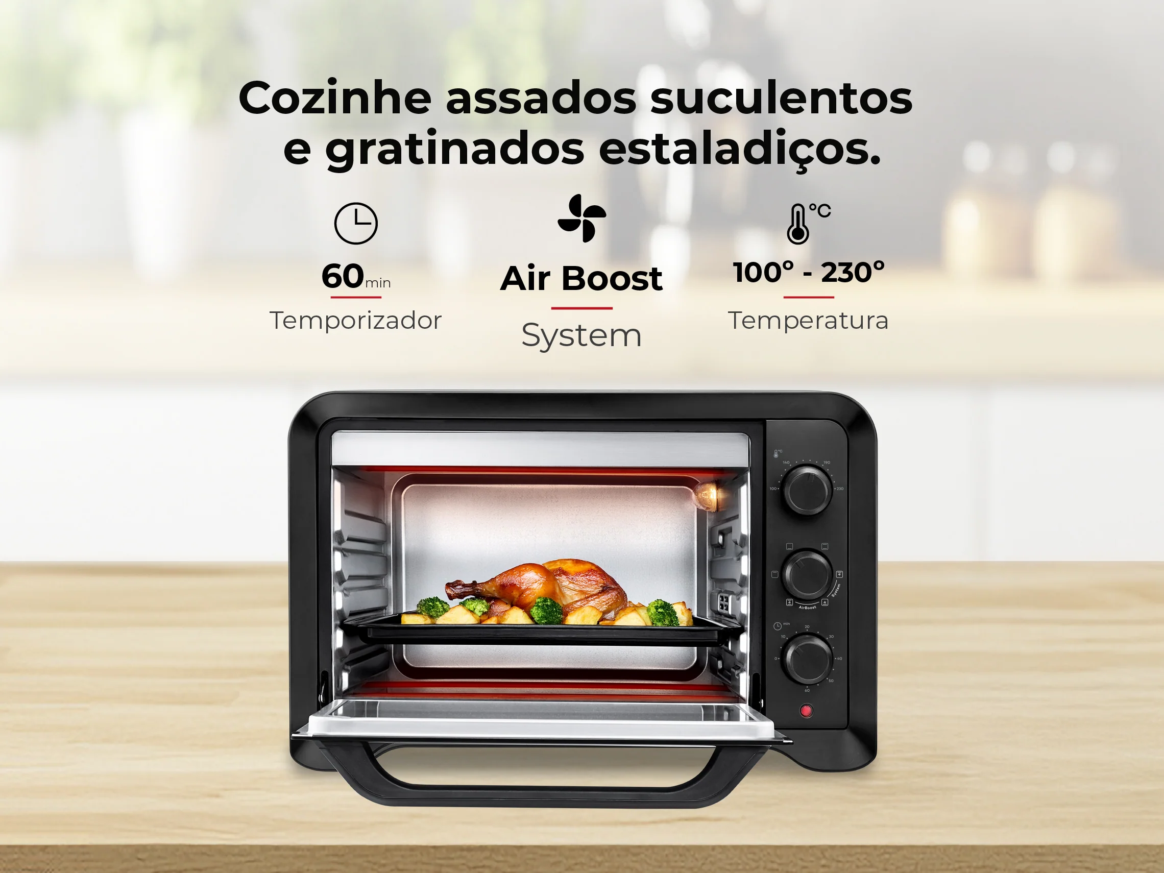 Mini Forno de Convecção 60L 2000W 1539FL - Image 3
