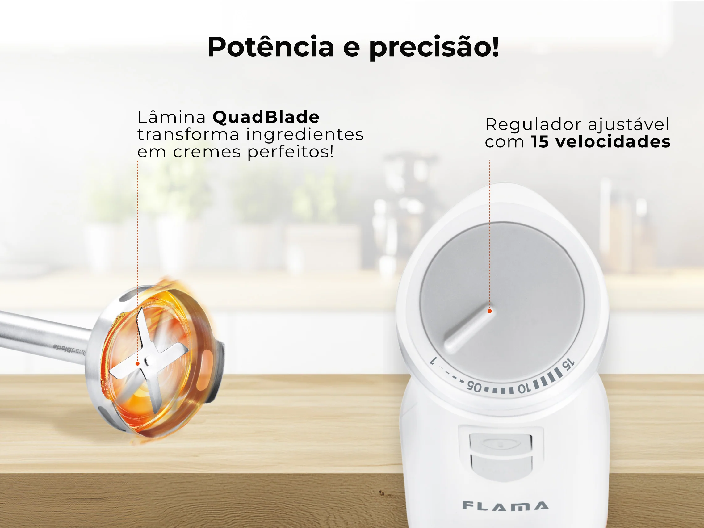 Varinha Mágica BlendEasy QuadBlade C/ Acessórios 850W 2052FL - Image 5
