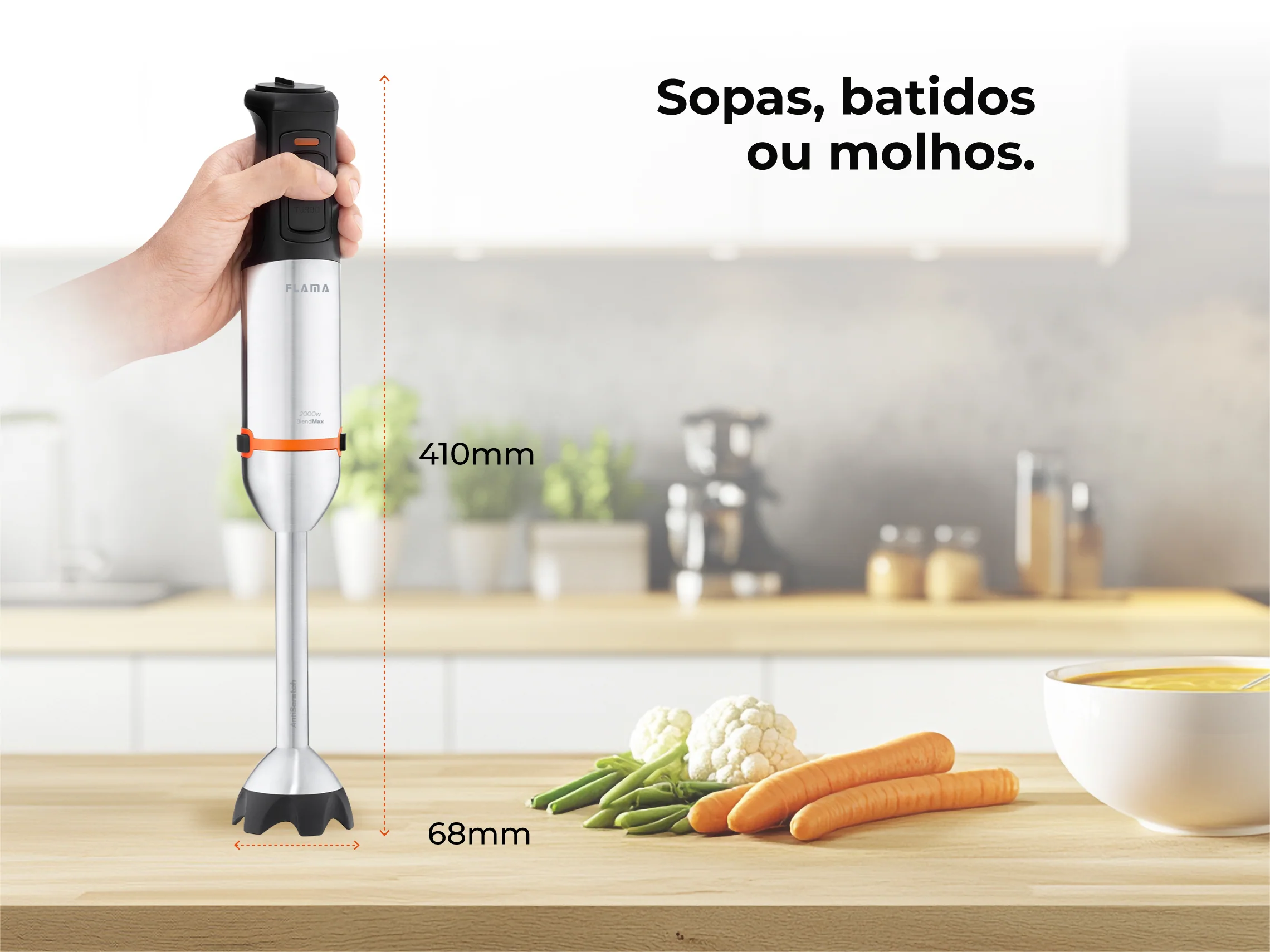 Varinha Mágica BlendMax HexaBlade AntiScratch C/ Acessórios 2000W 2056FL - Image 3