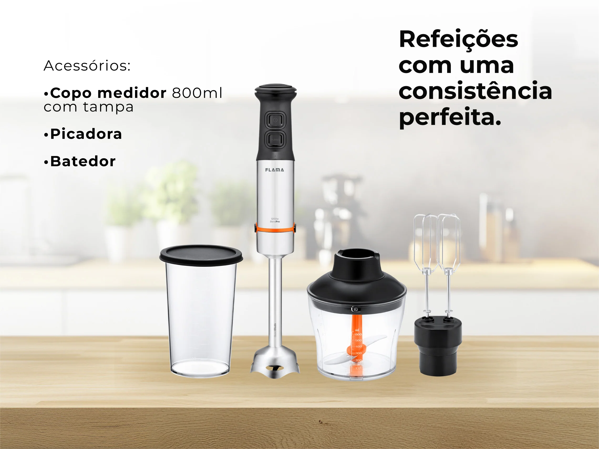 Varinha Mágica BlendPro QuadFlex C/ Acessórios 1200W 2053FL - Image 4