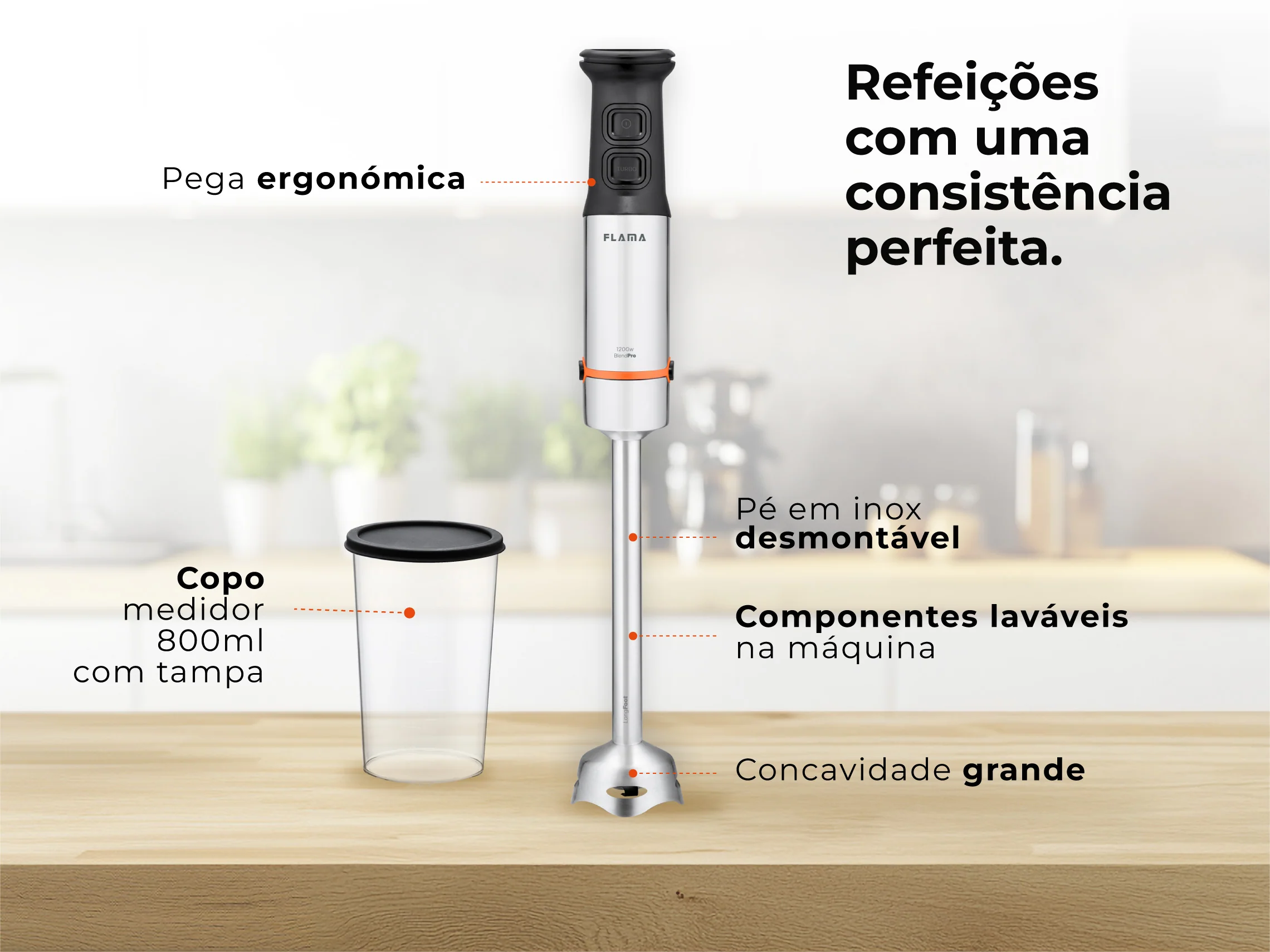 Varinha Mágica BlendPro QuadFlex LongFoot 1200W 2043FL - Image 4