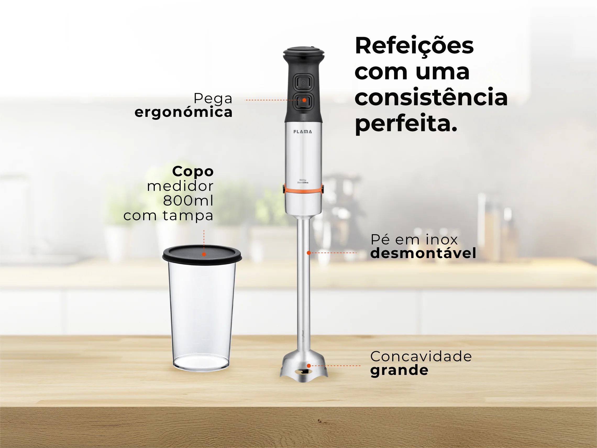 Varinha Mágica BlendUltra QuadFlex LongFoot 1500W 2045FL - Image 4