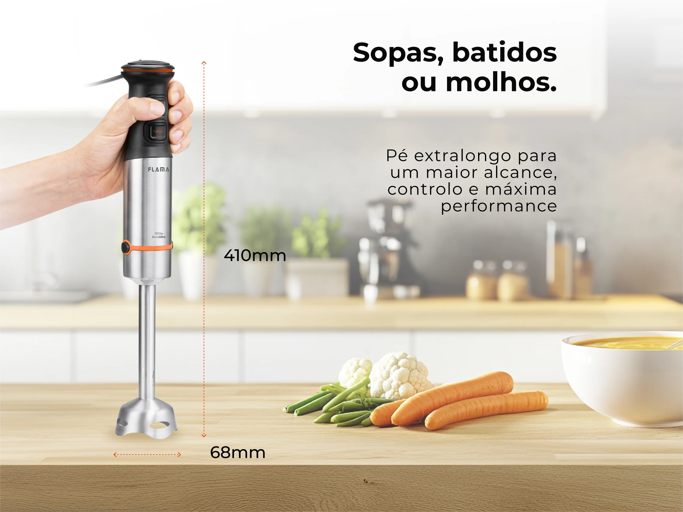 Varinha Mágica BlendUltra QuadFlex TitaniumBlade 1500W 2044FL - Image 3